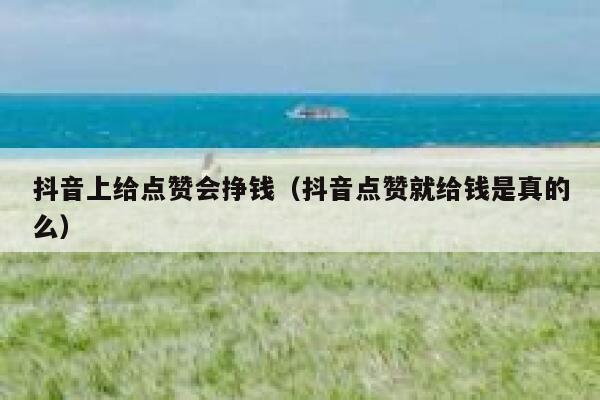 抖音上给点赞会挣钱（抖音点赞就给钱是真的么） 第1张