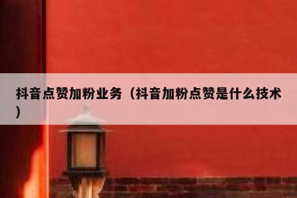 抖音点赞加粉业务(抖音加粉点赞是什么技术) 第1张 抖音点赞加粉业务(抖音加粉点赞是什么技术) 第1张