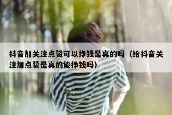 抖音加关注点赞可以挣钱是真的吗(给抖音关注加点赞是真的能挣钱吗) 第1张 抖音加关注点赞可以挣钱是真的吗(给抖音关注加点赞是真的能挣钱吗) 第1张