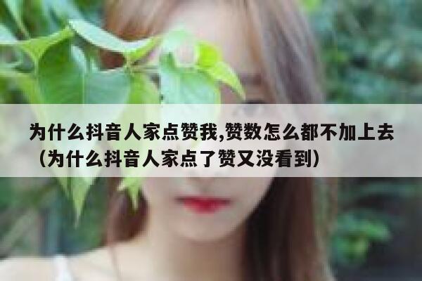 为什么抖音人家点赞我,赞数怎么都不加上去(为什么抖音人家点了赞又没看到) 第1张 为什么抖音人家点赞我,赞数怎么都不加上去(为什么抖音人家点了赞又没看到) 第1张