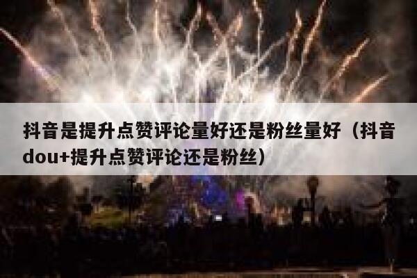 抖音是提升点赞评论量好还是粉丝量好(抖音dou+提升点赞评论还是粉丝) 第1张 抖音是提升点赞评论量好还是粉丝量好(抖音dou+提升点赞评论还是粉丝) 第1张