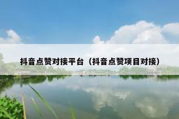 抖音点赞对接平台（抖音点赞项目对接） 第1张