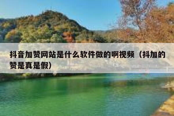 抖音加赞网站是什么软件做的啊视频（抖加的赞是真是假） 第1张