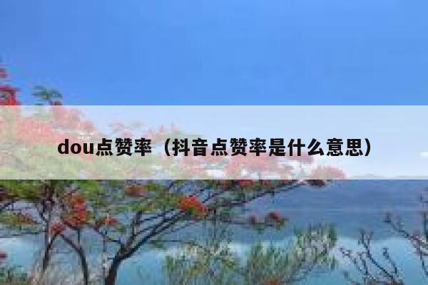 dou点赞率（抖音点赞率是什么意思） 第1张