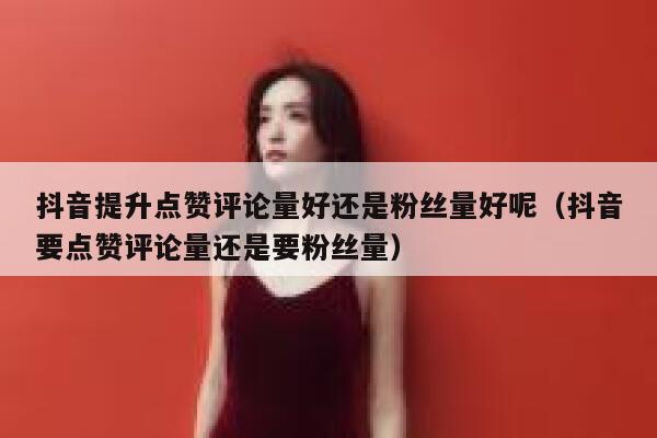 抖音提升点赞评论量好还是粉丝量好呢（抖音要点赞评论量还是要粉丝量） 第1张