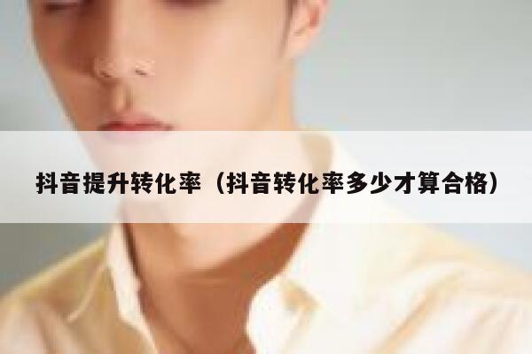 抖音提升转化率（抖音转化率多少才算合格） 第1张