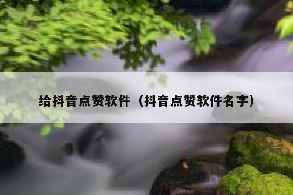 给抖音点赞软件（抖音点赞软件名字） 第1张