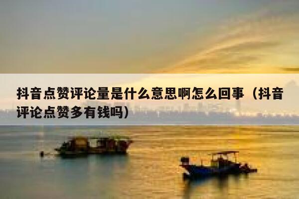 抖音点赞评论量是什么意思啊怎么回事（抖音评论点赞多有钱吗） 第1张