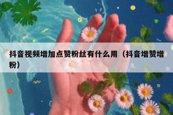 抖音视频增加点赞粉丝有什么用（抖音增赞增粉） 第1张