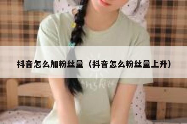 抖音怎么加粉丝量(抖音怎么粉丝量上升) 第1张 抖音怎么加粉丝量(抖音怎么粉丝量上升) 第1张