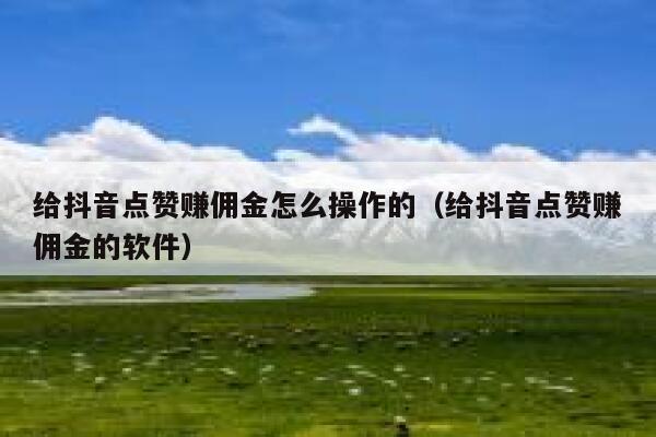 给抖音点赞赚佣金怎么操作的（给抖音点赞赚佣金的软件） 第1张