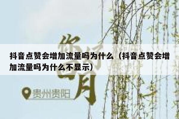 抖音点赞会增加流量吗为什么（抖音点赞会增加流量吗为什么不显示） 第1张
