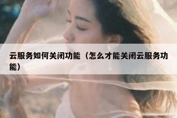 云服务如何关闭功能(怎么才能关闭云服务功能) 第1张 云服务如何关闭功能(怎么才能关闭云服务功能) 第1张