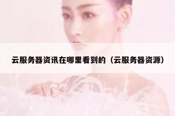 云服务器资讯在哪里看到的（云服务器资源） 第1张