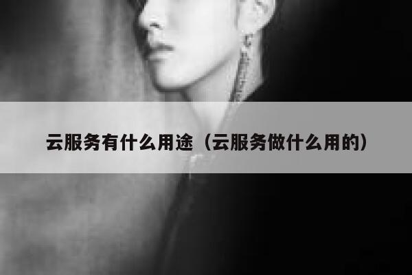 云服务有什么用途（云服务做什么用的） 第1张