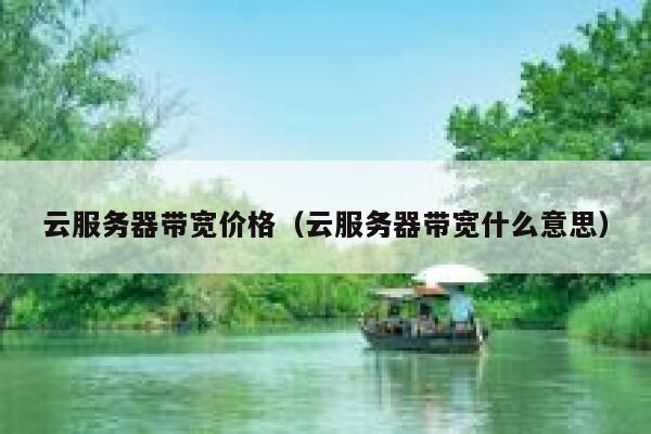 云服务器带宽价格（云服务器带宽什么意思） 第1张