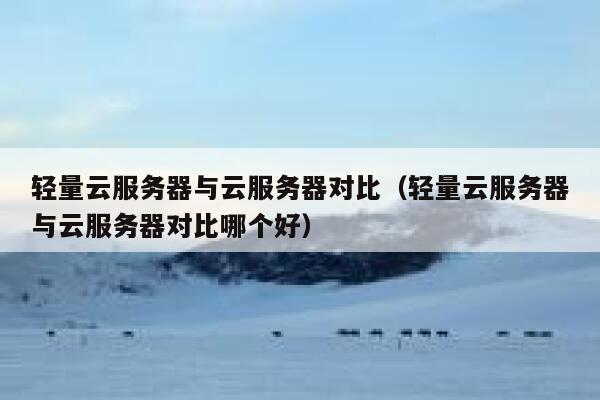 轻量云服务器与云服务器对比（轻量云服务器与云服务器对比哪个好） 第1张