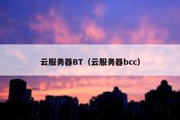 云服务器BT（云服务器bcc） 第1张
