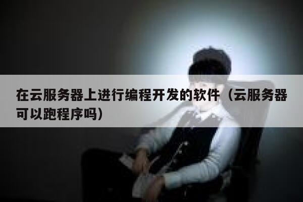 在云服务器上进行编程开发的软件（云服务器可以跑程序吗） 第1张