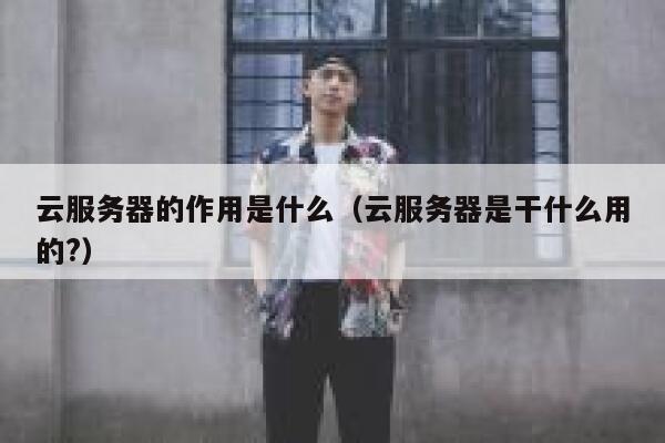 云服务器的作用是什么（云服务器是干什么用的?） 第1张