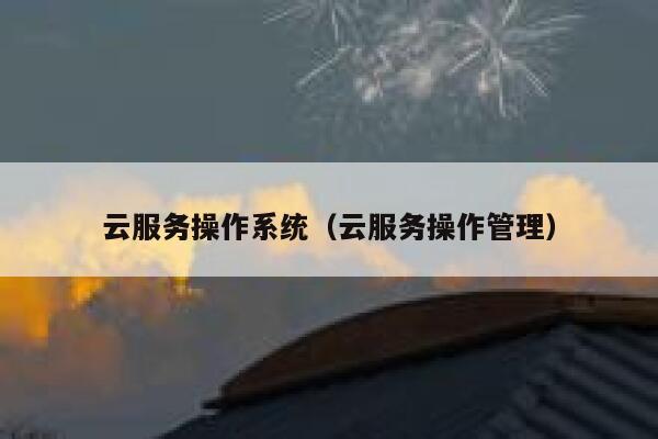 云服务操作系统(云服务操作管理) 第1张 云服务操作系统(云服务操作管理) 第1张