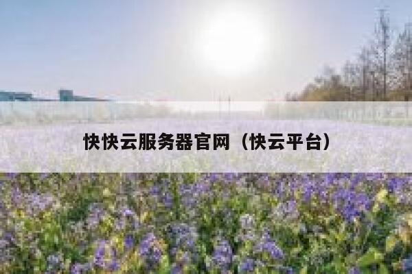 快快云服务器官网（快云平台） 第1张