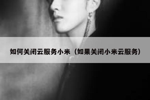 如何关闭云服务小米（如果关闭小米云服务） 第1张