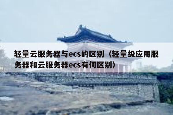 轻量云服务器与ecs的区别（轻量级应用服务器和云服务器ecs有何区别） 第1张