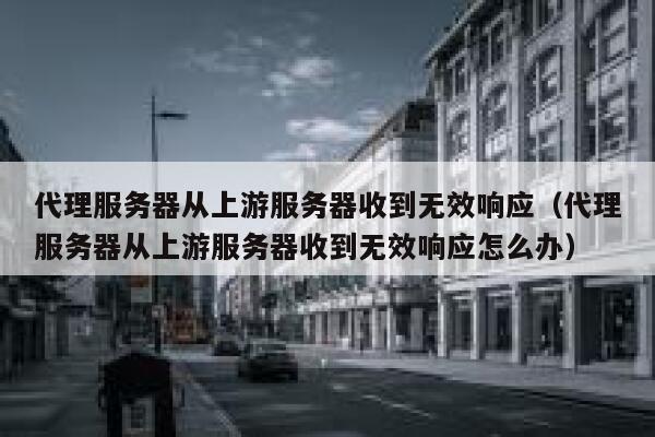 代理服务器从上游服务器收到无效响应（代理服务器从上游服务器收到无效响应怎么办） 第1张