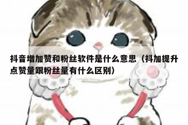 抖音增加赞和粉丝软件是什么意思(抖加提升点赞量跟粉丝量有什么区别) 第1张 抖音增加赞和粉丝软件是什么意思(抖加提升点赞量跟粉丝量有什么区别) 第1张