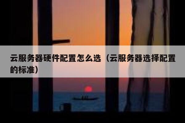 云服务器硬件配置怎么选（云服务器选择配置的标准） 第1张