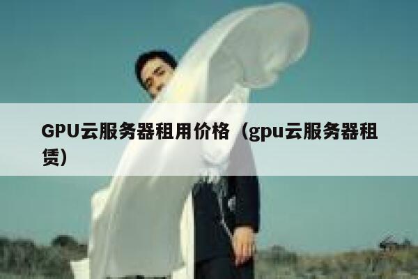 GPU云服务器租用价格（gpu云服务器租赁） 第1张