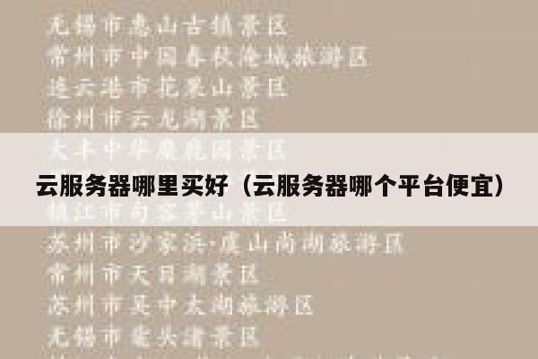 云服务器哪里买好(云服务器哪个平台便宜) 第1张 云服务器哪里买好(云服务器哪个平台便宜) 第1张