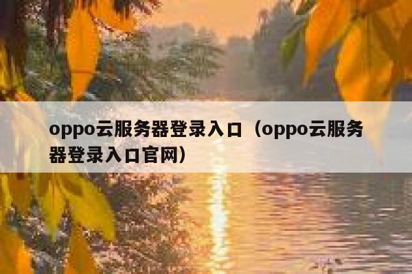 oppo云服务器登录入口（oppo云服务器登录入口官网） 第1张