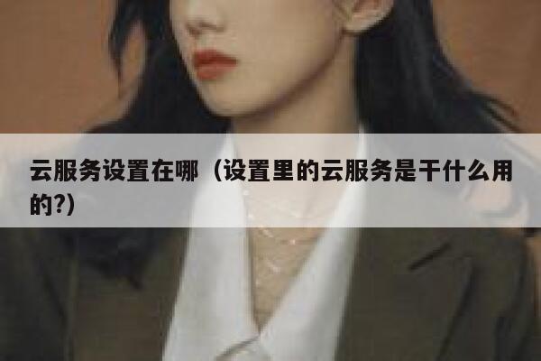 云服务设置在哪（设置里的云服务是干什么用的?） 第1张