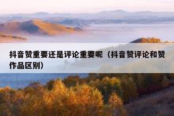 抖音赞重要还是评论重要呢（抖音赞评论和赞作品区别） 第1张