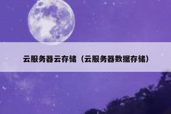 云服务器云存储（云服务器数据存储） 第1张