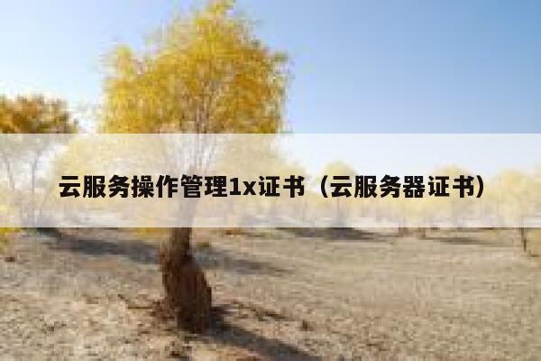 云服务操作管理1x证书（云服务器证书） 第1张