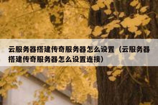 云服务器搭建传奇服务器怎么设置(云服务器搭建传奇服务器怎么设置连接) 第1张 云服务器搭建传奇服务器怎么设置(云服务器搭建传奇服务器怎么设置连接) 第1张