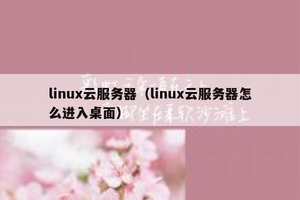 linux云服务器（linux云服务器怎么进入桌面） 第1张