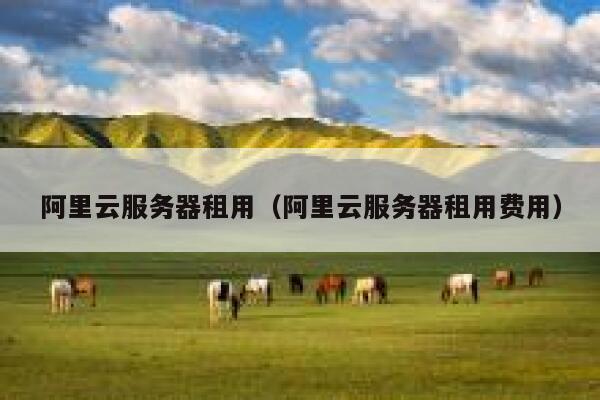 阿里云服务器租用（阿里云服务器租用费用） 第1张