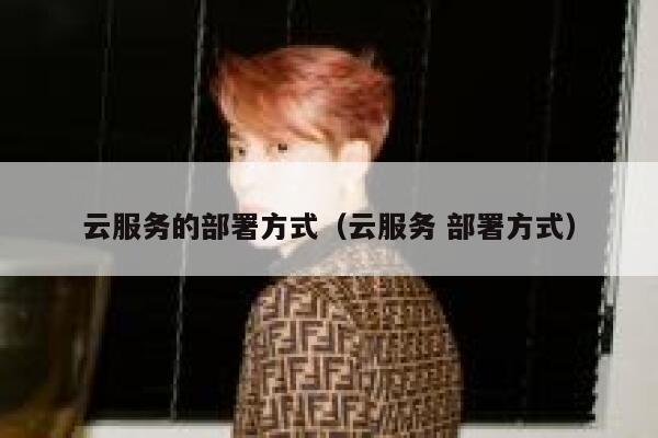 云服务的部署方式（云服务 部署方式） 第1张