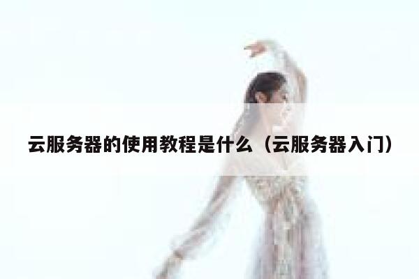 云服务器的使用教程是什么(云服务器入门) 第1张 云服务器的使用教程是什么(云服务器入门) 第1张