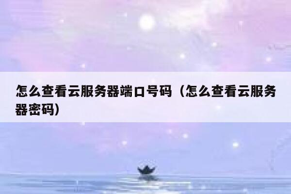 怎么查看云服务器端口号码(怎么查看云服务器密码) 第1张 怎么查看云服务器端口号码(怎么查看云服务器密码) 第1张