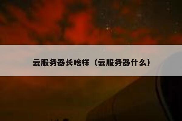 云服务器长啥样（云服务器什么） 第1张