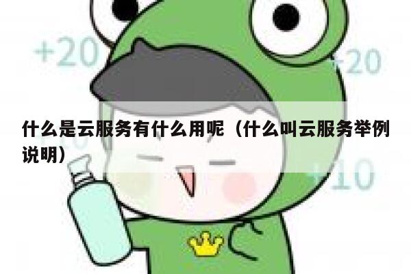 什么是云服务有什么用呢（什么叫云服务举例说明） 第1张