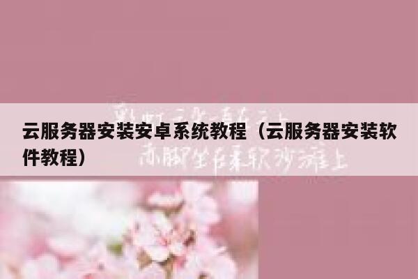 云服务器安装安卓系统教程(云服务器安装软件教程) 第1张 云服务器安装安卓系统教程(云服务器安装软件教程) 第1张