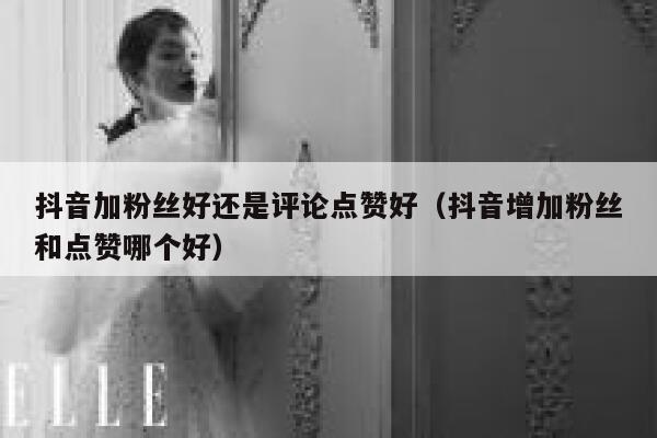 抖音加粉丝好还是评论点赞好（抖音增加粉丝和点赞哪个好） 第1张