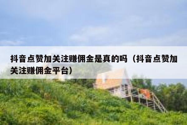 抖音点赞加关注赚佣金是真的吗（抖音点赞加关注赚佣金平台） 第1张
