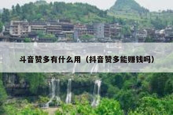 斗音赞多有什么用（抖音赞多能赚钱吗） 第1张